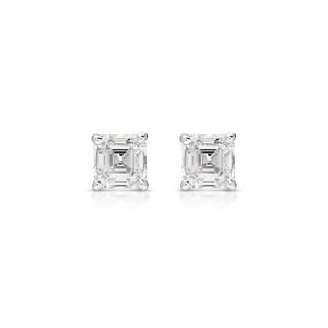 Asscher Cut Diamond Stud Earrings