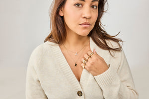 Diamond Bean Shaped Ring