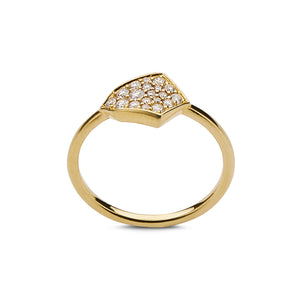 Diamond Bean Shaped Ring