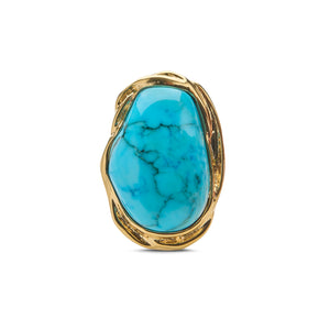 Turquoise And Gold Ring