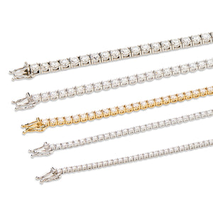 Natural Diamond Tennis Bracelet - Medium