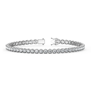 Tennis Bracelet Round Brilliant Diamond Crown Setting