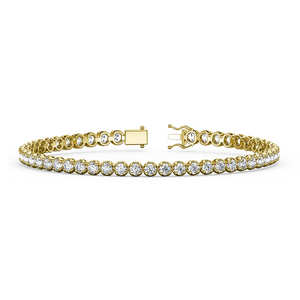 Tennis Bracelet Round Brilliant Diamond Crown Setting