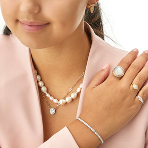 Oval Diamond Band Petite