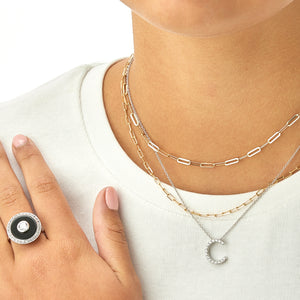 Diamond & Onyx Target Ring