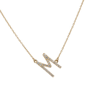 Diamond Initial Necklace
