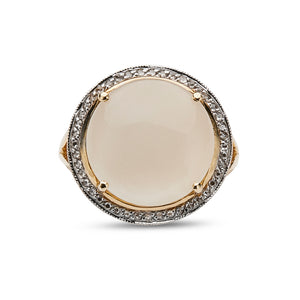 Moonstone and Diamond Cocktail Ring