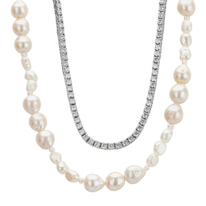 Fresh Water Pearl Necklace With Toggle