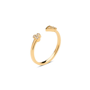 Triangle and Round Diamond Ring