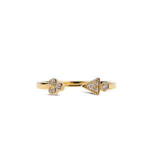 Triangle and Round Diamond Ring