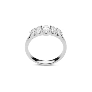 Five Oval Diamond Ring