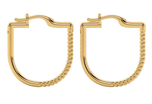 Large Hoop Earrings with a Twist