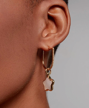 Large Hoop Earrings with a Twist