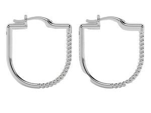 Large Hoop Earrings with a Twist