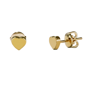 Heart shaped stud earrings
