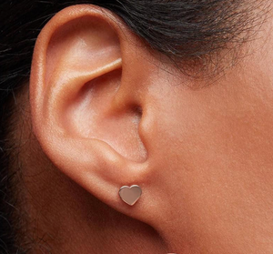 Heart shaped stud earrings