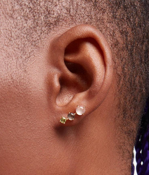 Rose Quartz, Moonstone and Peridot Earrings