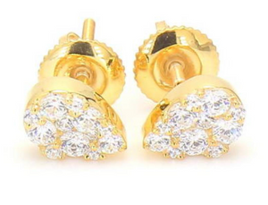 Diamond Pave' Marquise Shape Studs