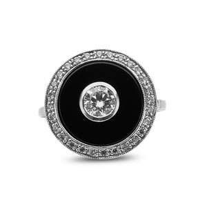 Diamond & Onyx Target Ring