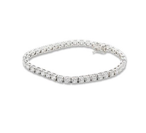 Natural Diamond Tennis Bracelet - Small