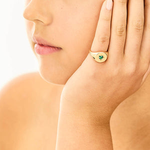 Emerald Signet Ring