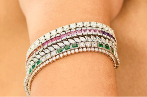 Natural Diamond Tennis Bracelet - Medium