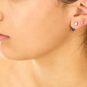 Diamond & Onyx Pear Shaped Stud Drop Earrings