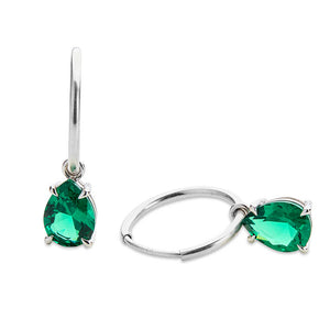 Emerald Pear Drop Earrings