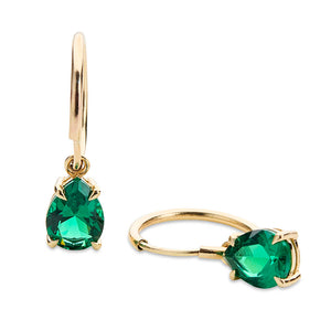 Emerald Pear Drop Earrings