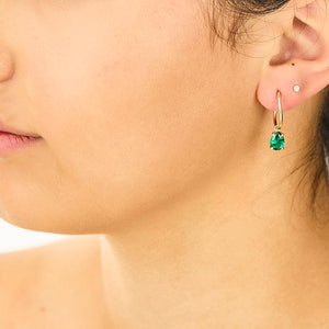 Emerald Pear Drop Earrings