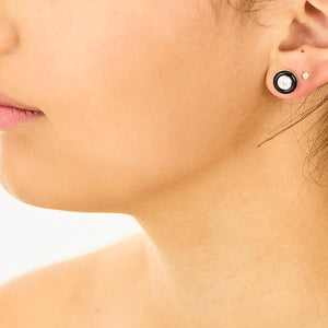 Diamond & Onyx Stud Earrings