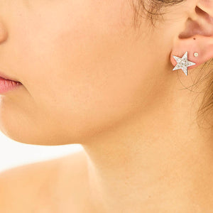 Diamond Stud Star Earrings
