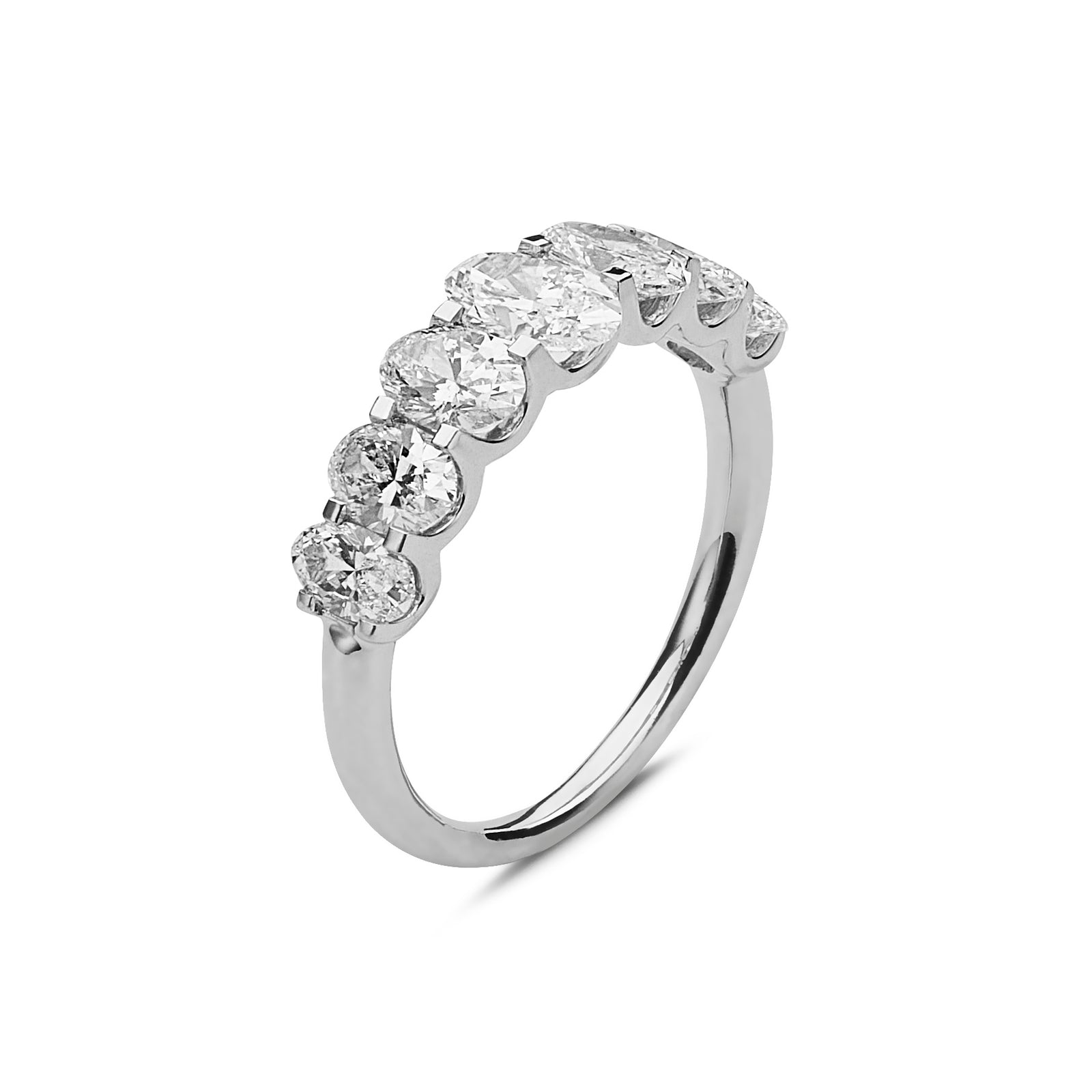 Oval Diamond Half Band