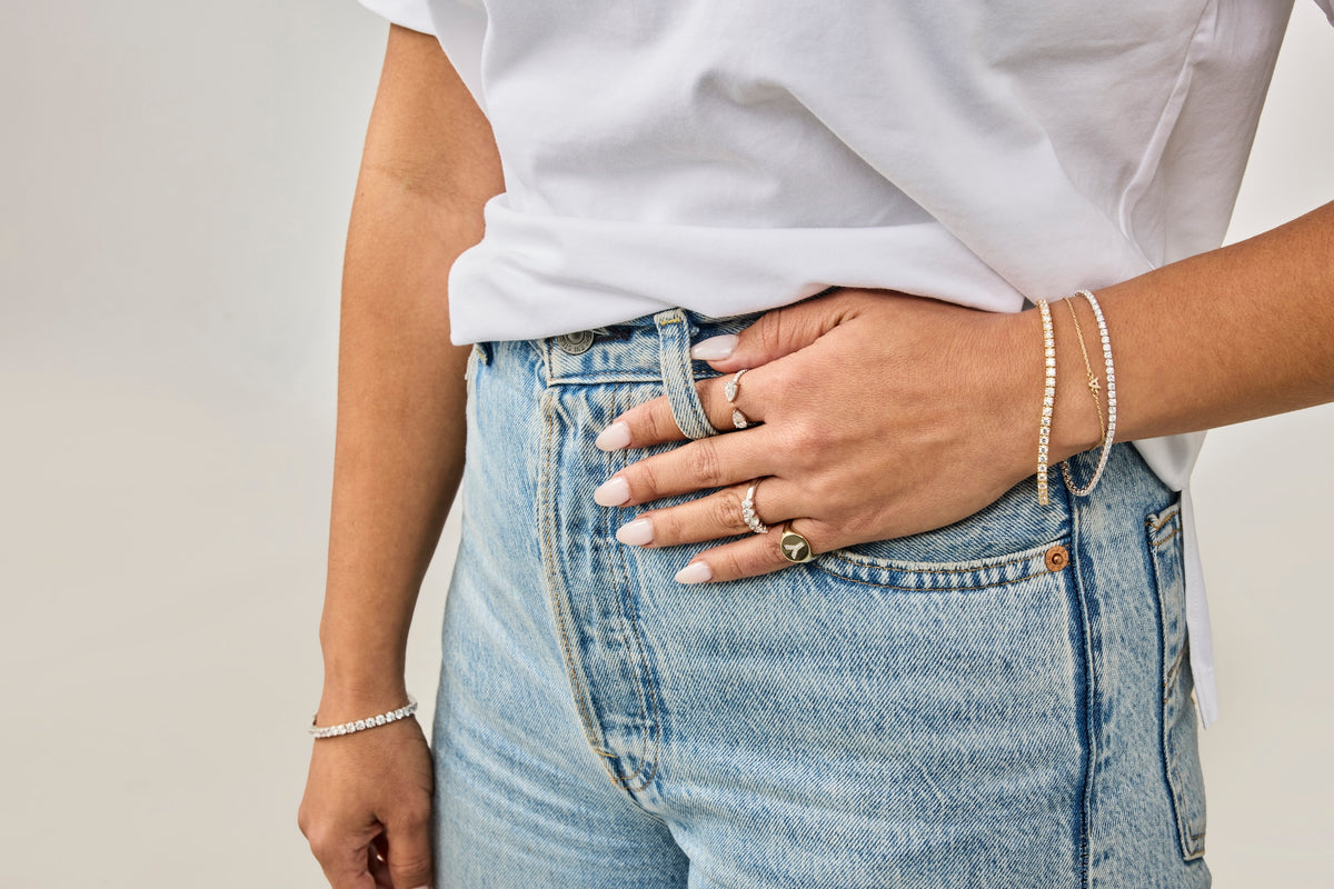 Natural Diamond Tennis Bracelet - Small