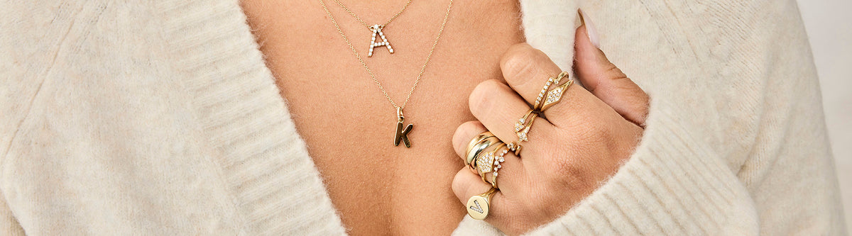 Bubble Initial Necklace