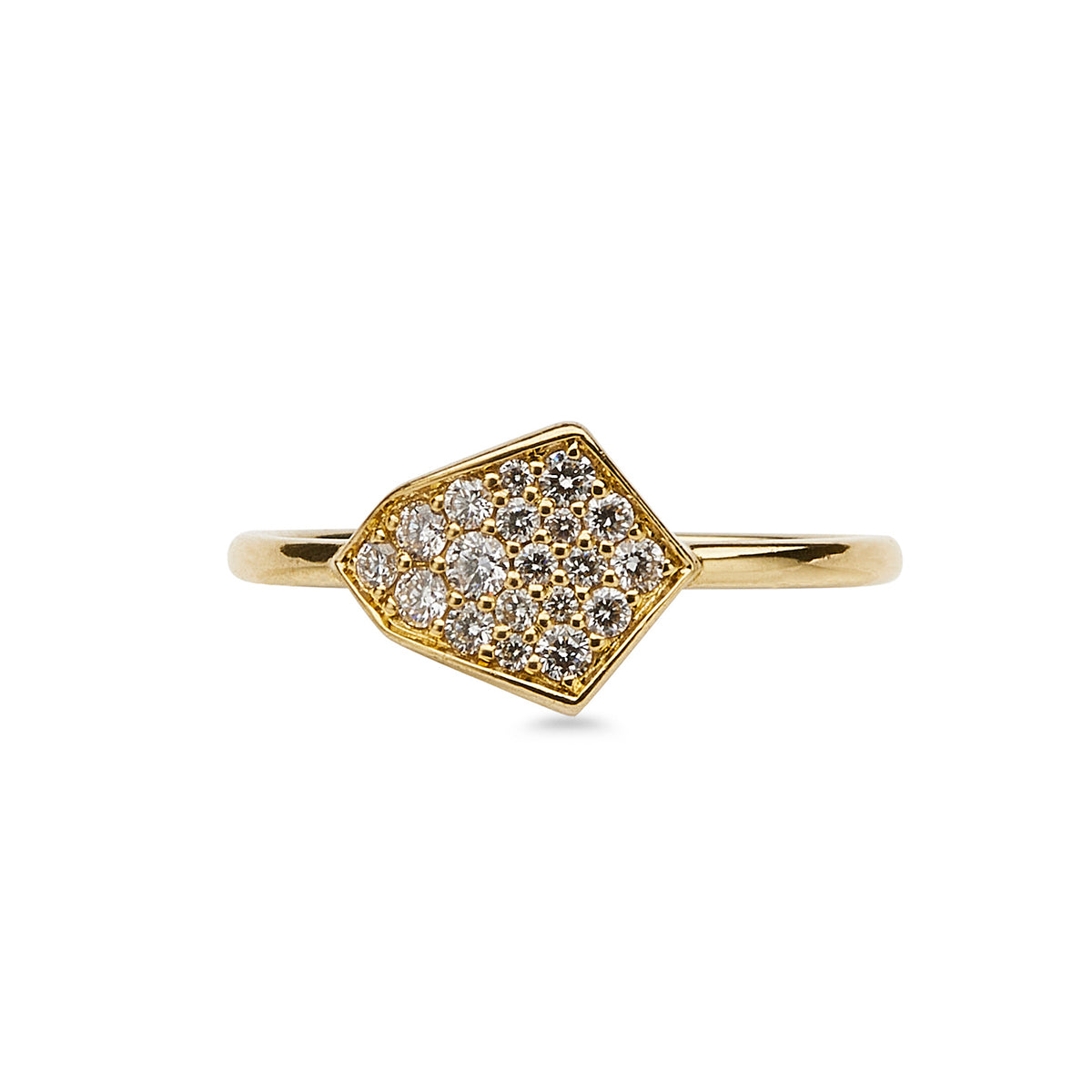 Diamond Bean Shaped Ring