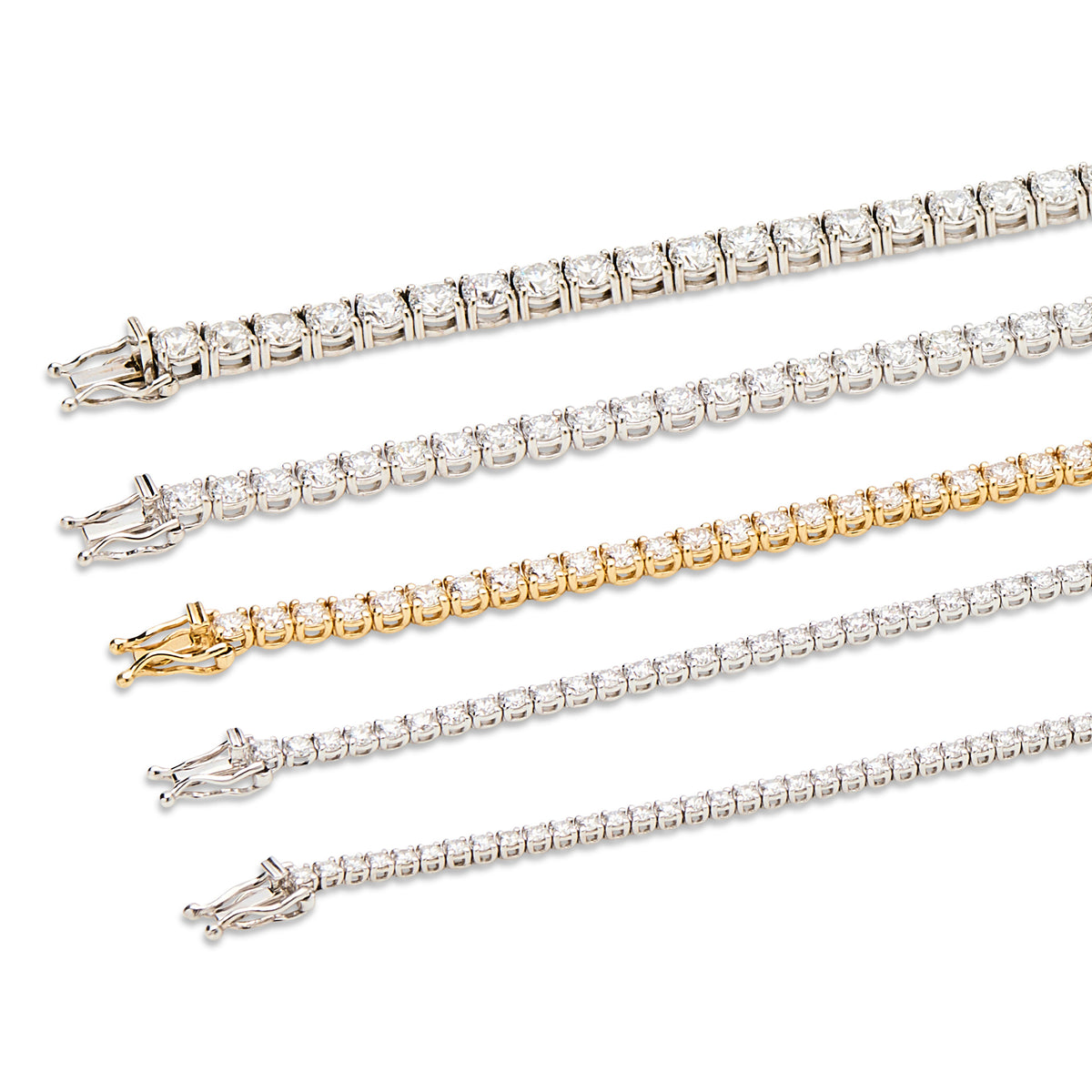 Natural Diamond Tennis Bracelet - Medium