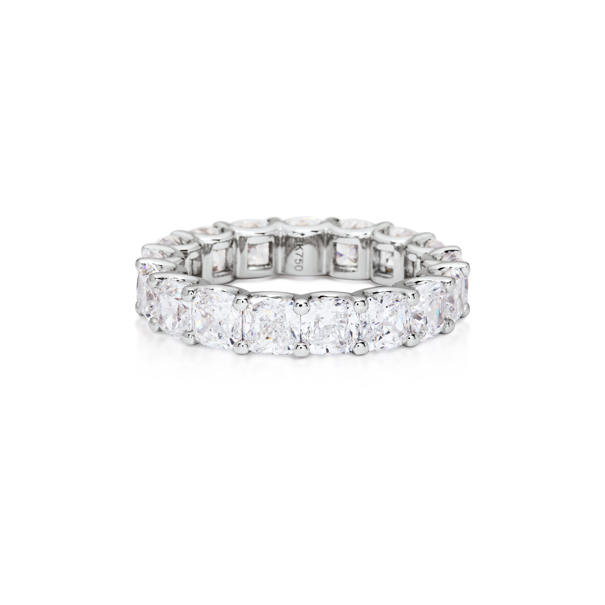 Cushion Cut Eternity Band