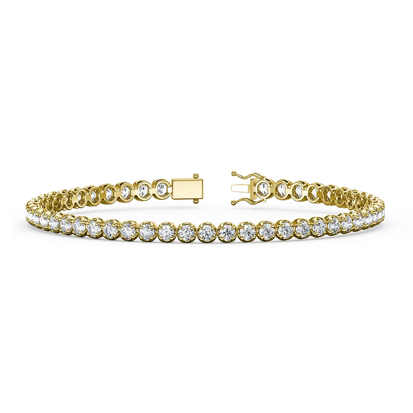 Tennis Bracelet Round Brilliant Diamond Crown Setting