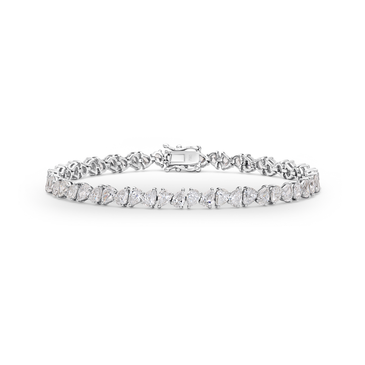 Diamond Tennis Bracelet Pear Shape Diamonds