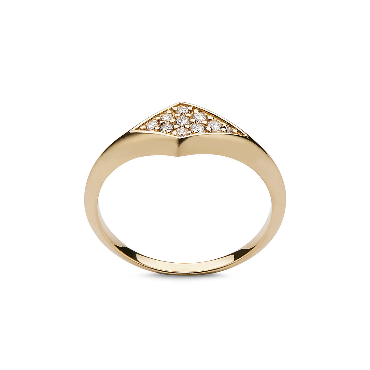 Kite Shaped Diamond Ring