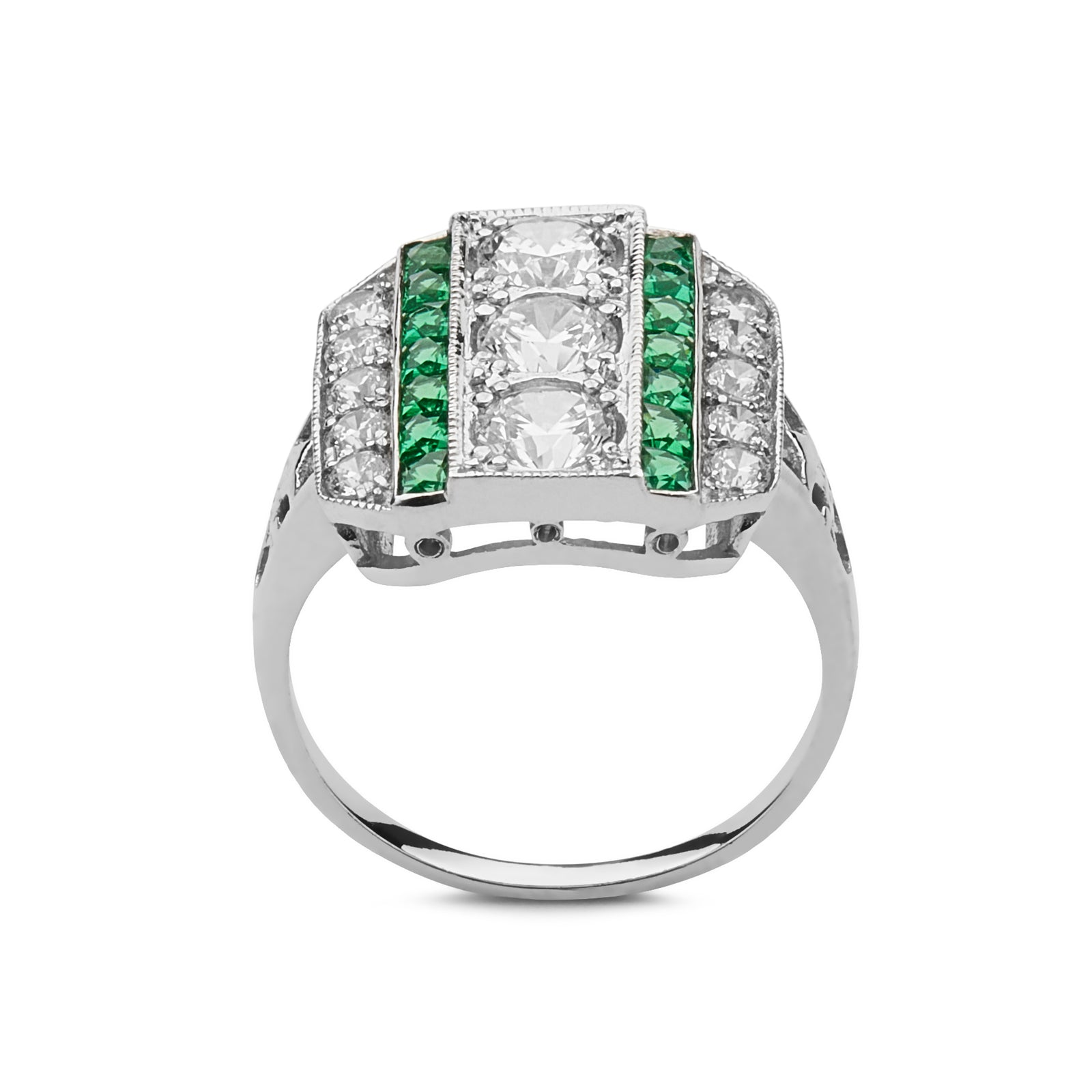 Diamond And Emerald Ring