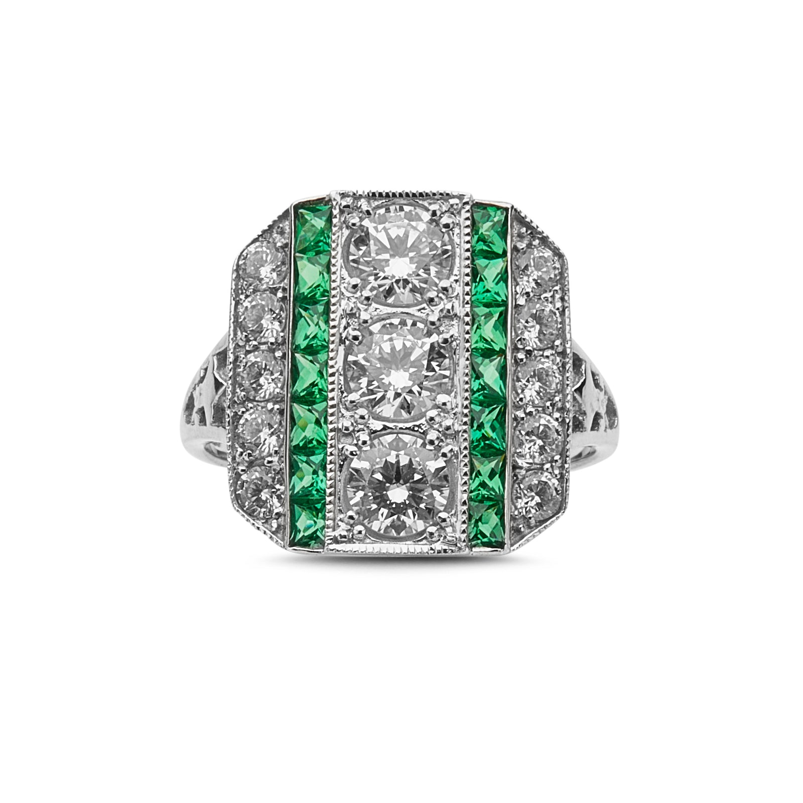 Diamond And Emerald Ring