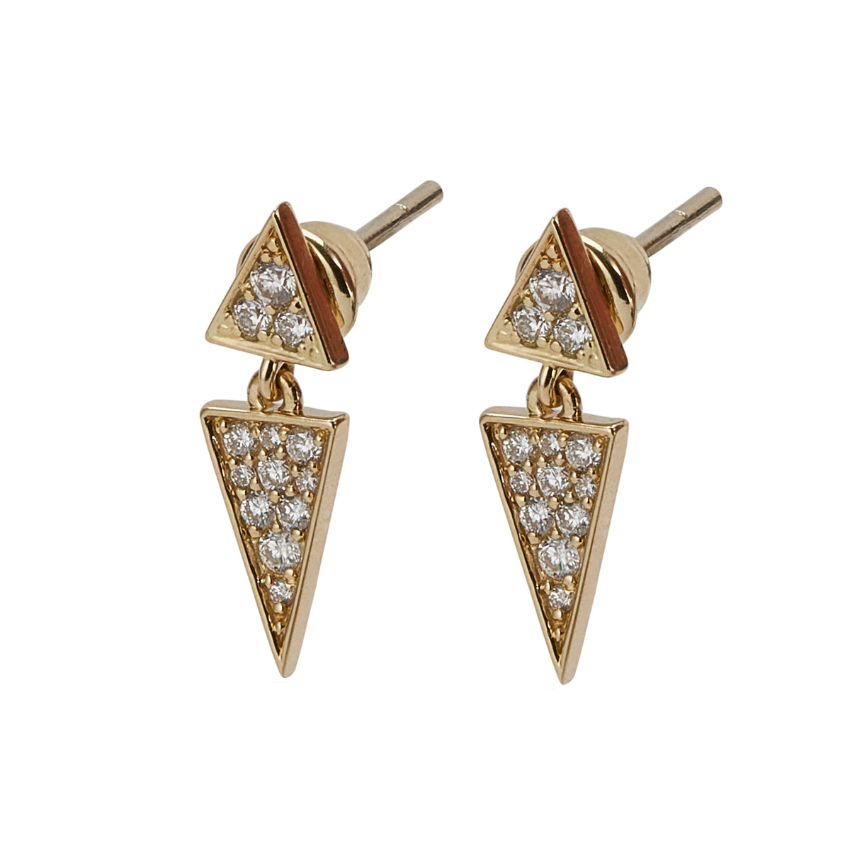 Diamond Triangle Earrings