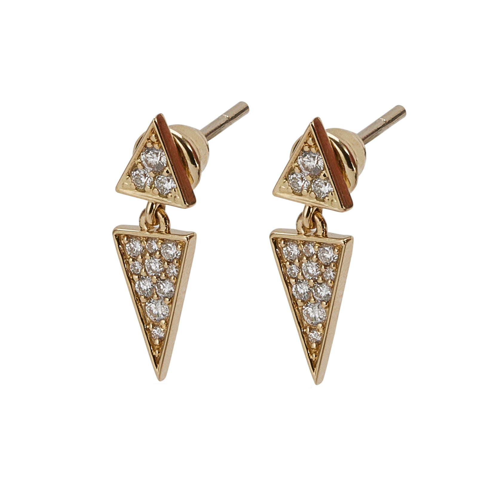 Diamond Triangle Earrings