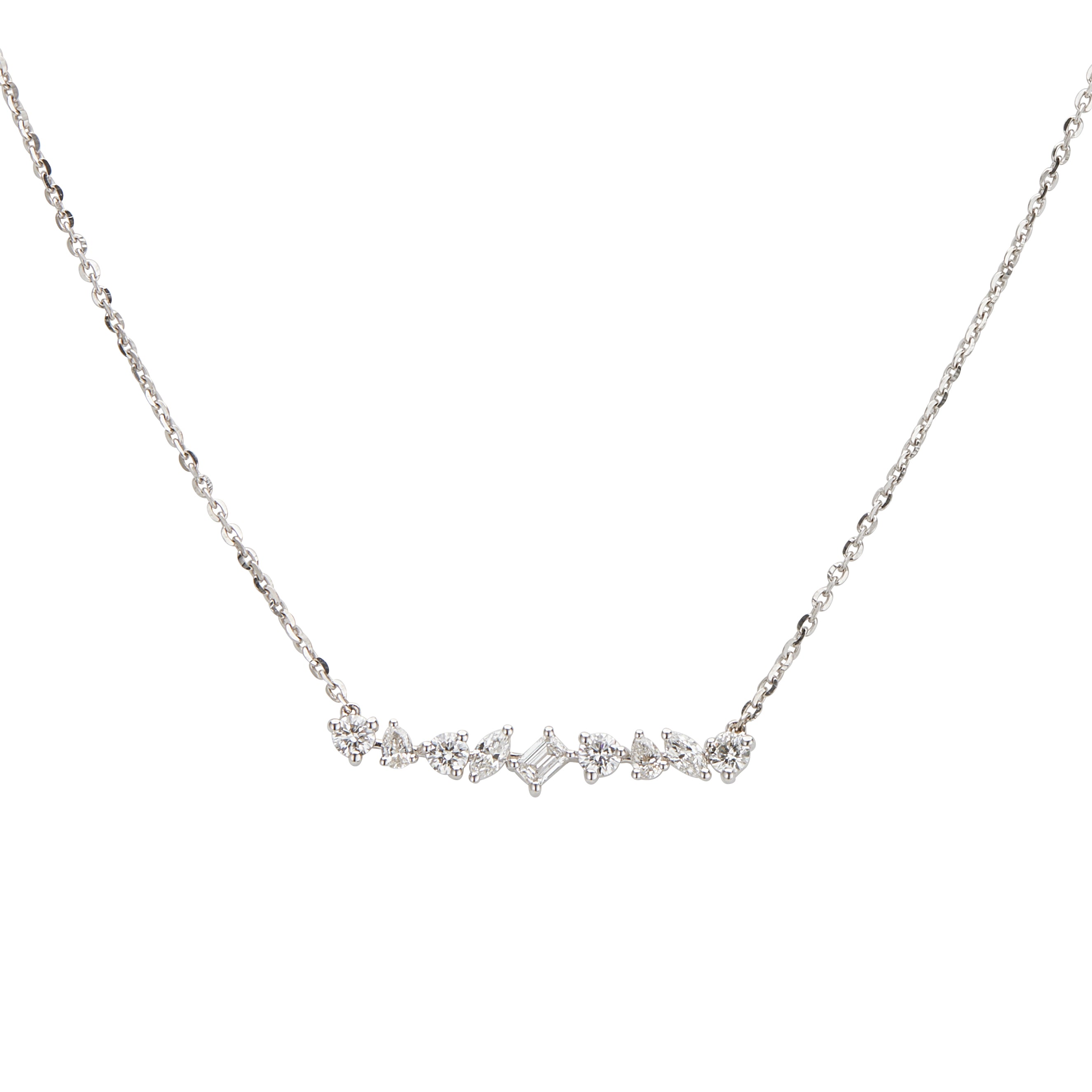 Platinum 23.50 Carat Handmade Multi Shape Diamonds by the Yard Necklac –  Robinson's Jewelers