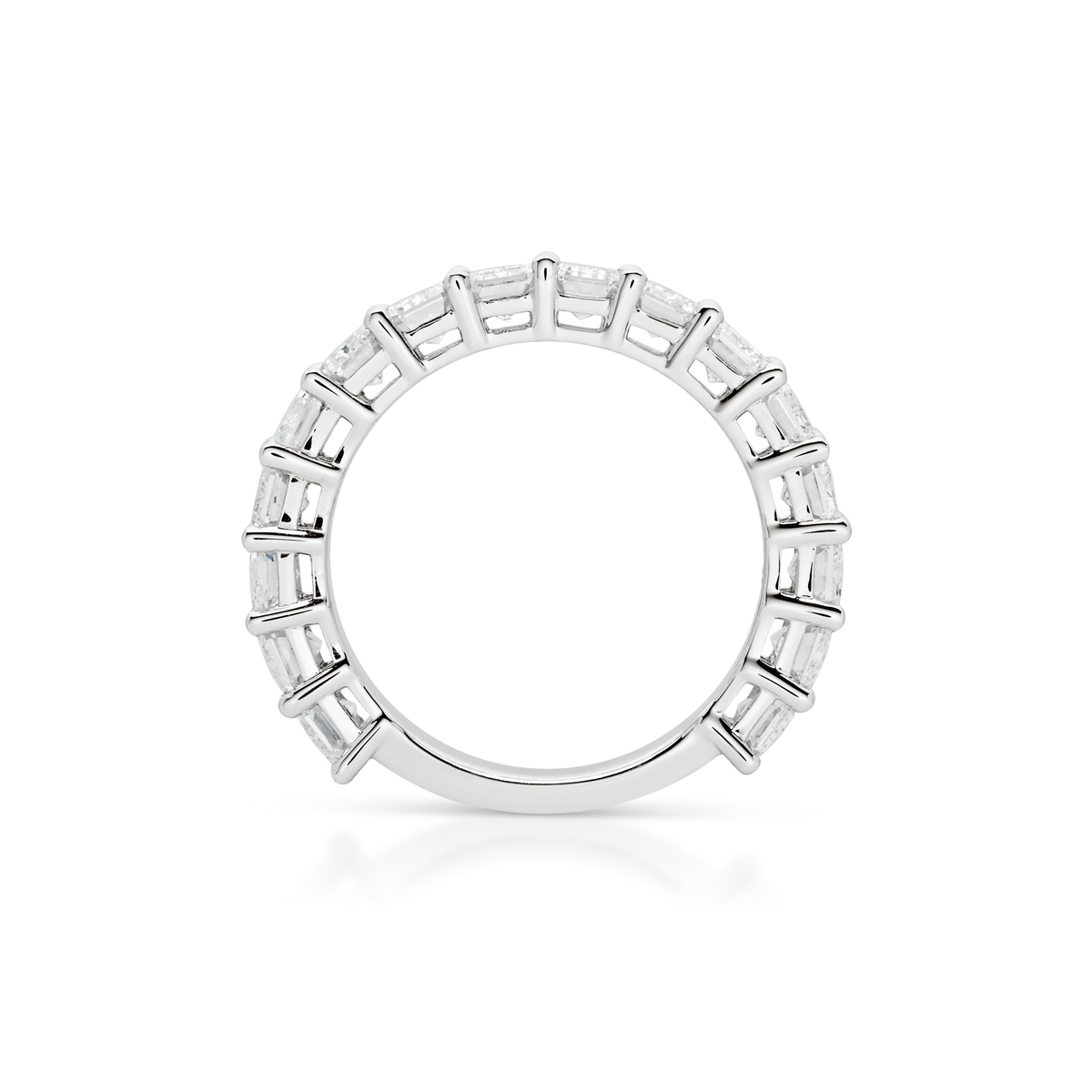 Emerald Cut Diamond 3/4 Band