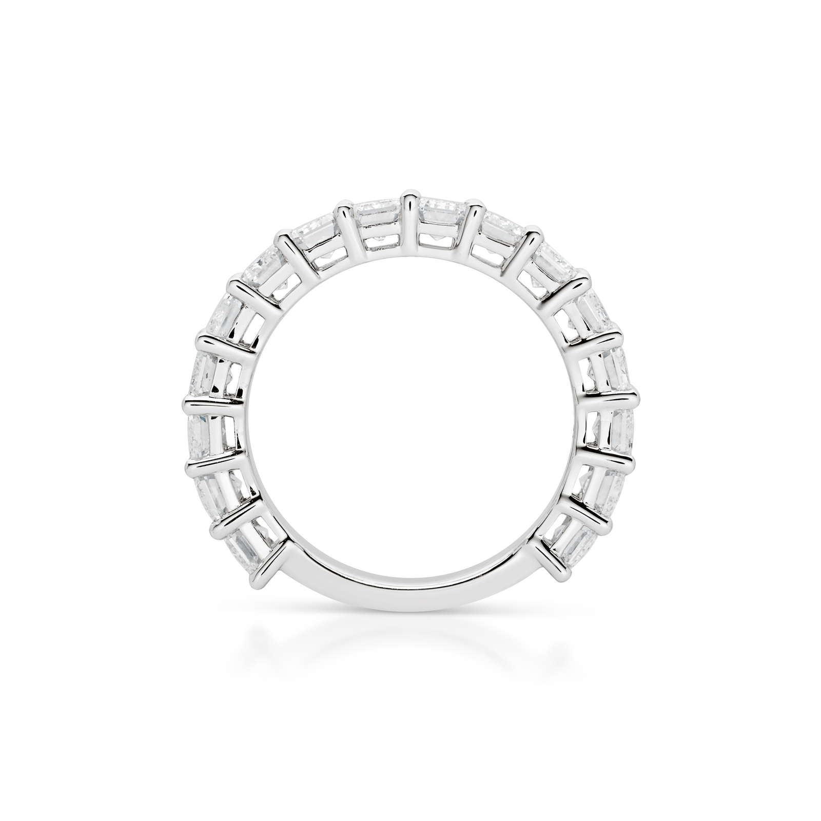 Emerald Cut Diamond 3/4 Band