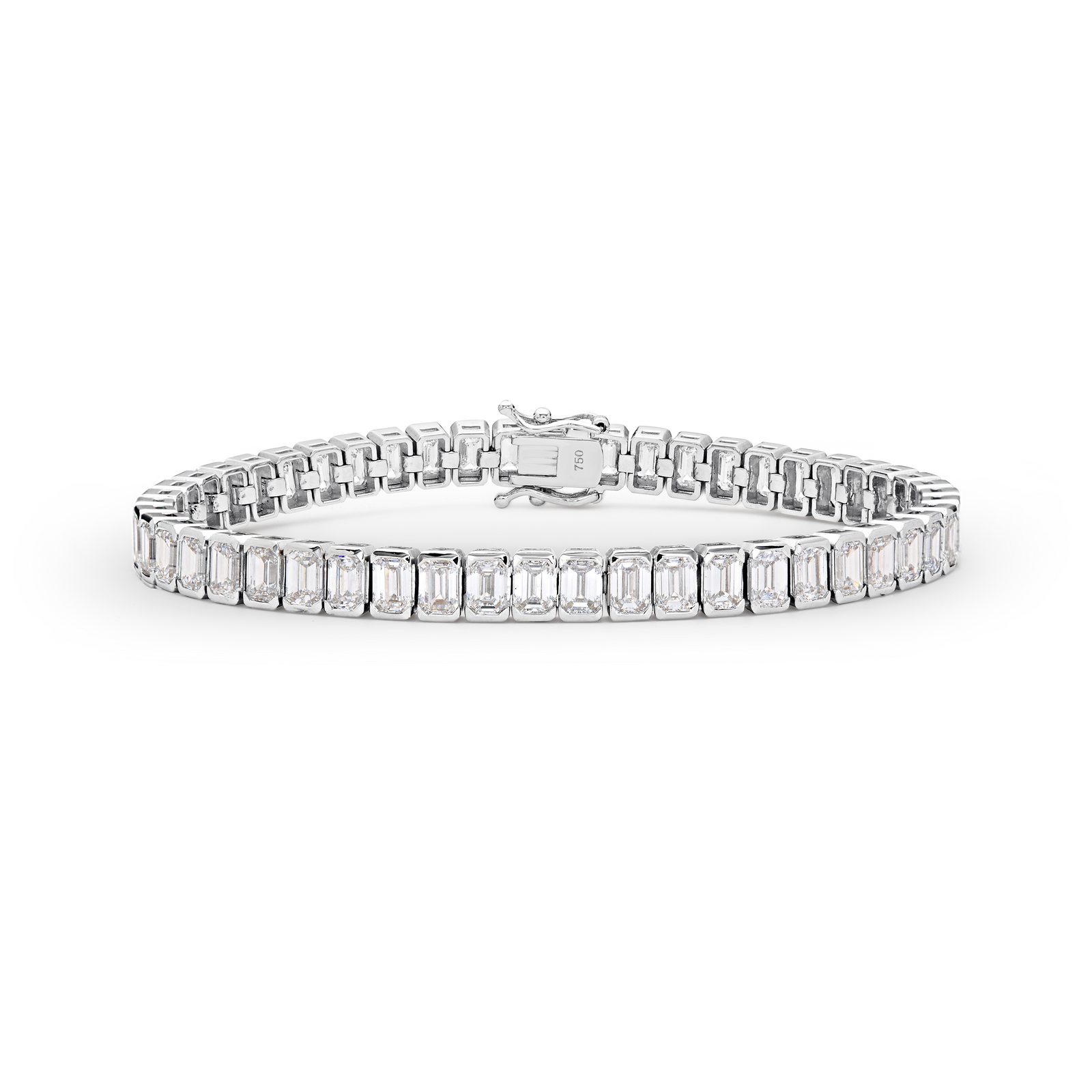 Tennis Bracelet Emerald Cut Diamonds