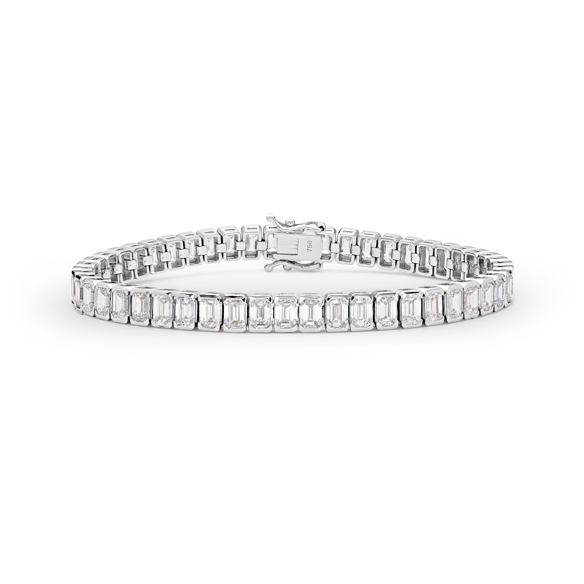 Tennis Bracelet Emerald Cut Diamonds